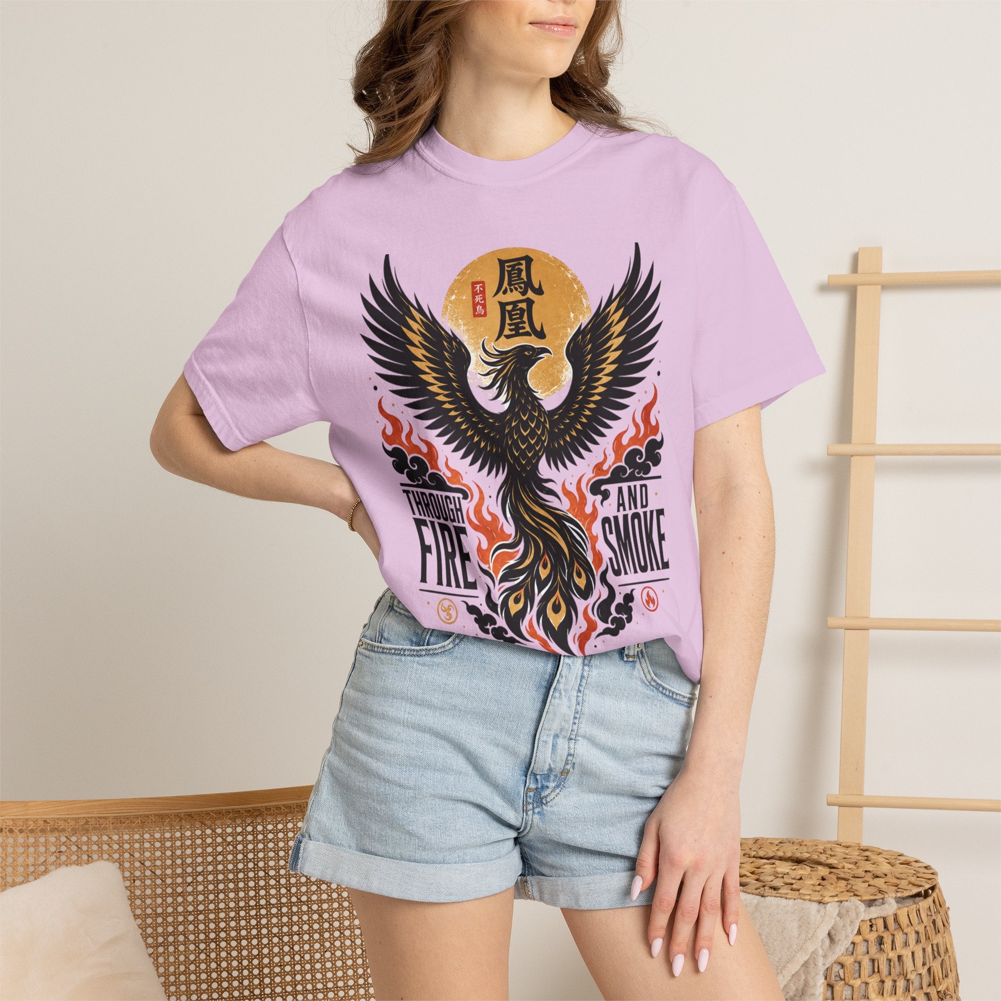 Phoenix Graphic T-Shirt — "Through Fire and Smoke" Inspirational Tee