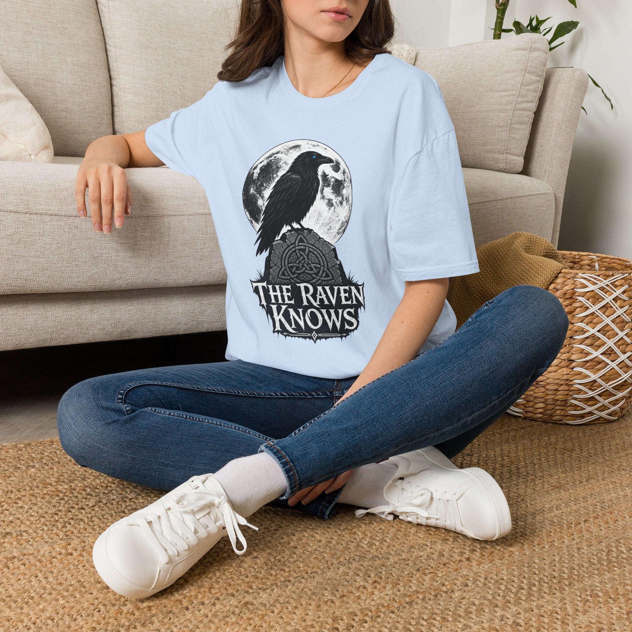 The Raven Knows T-Shirt — Gothic Moon Raven Tee
