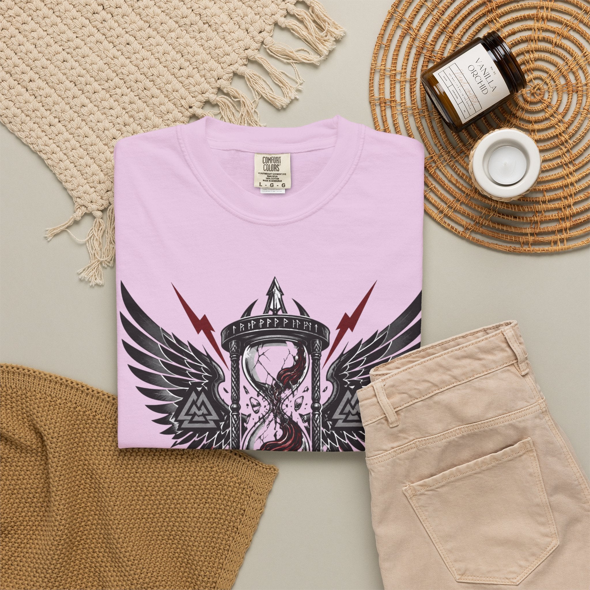 Fear Not Death Hourglass Graphic T-Shirt