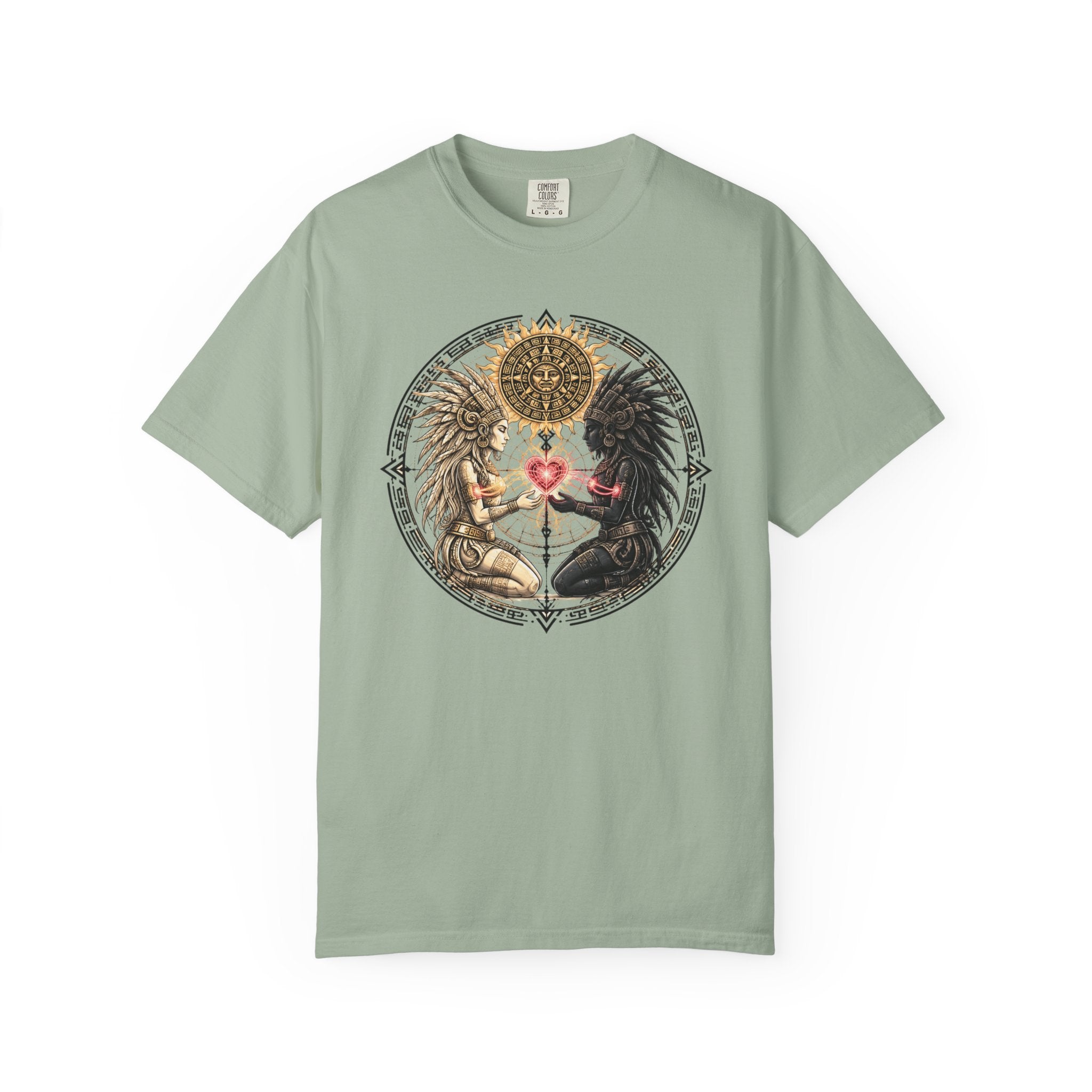 Angel & Demon Heart T-Shirt — Gothic Spiritual Love Illustration