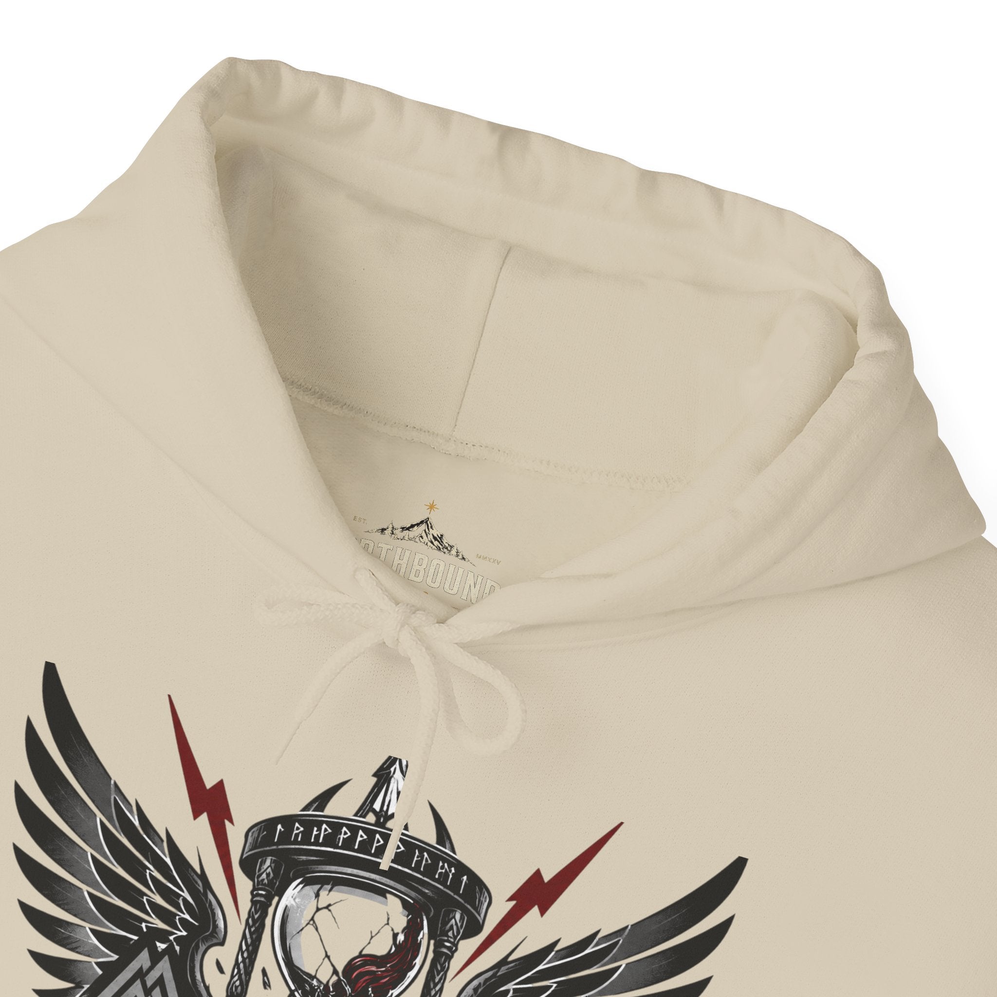 Fear Not Death Hourglass Wings Hoodie — Gothic Inspirational Pullover