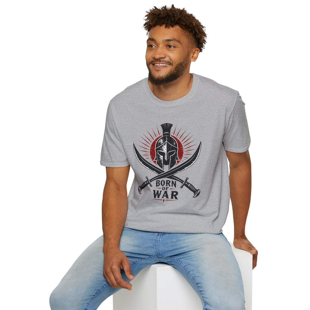 Spartan Helmet T-Shirt — 'Born For War' Warrior Graphic Tee
