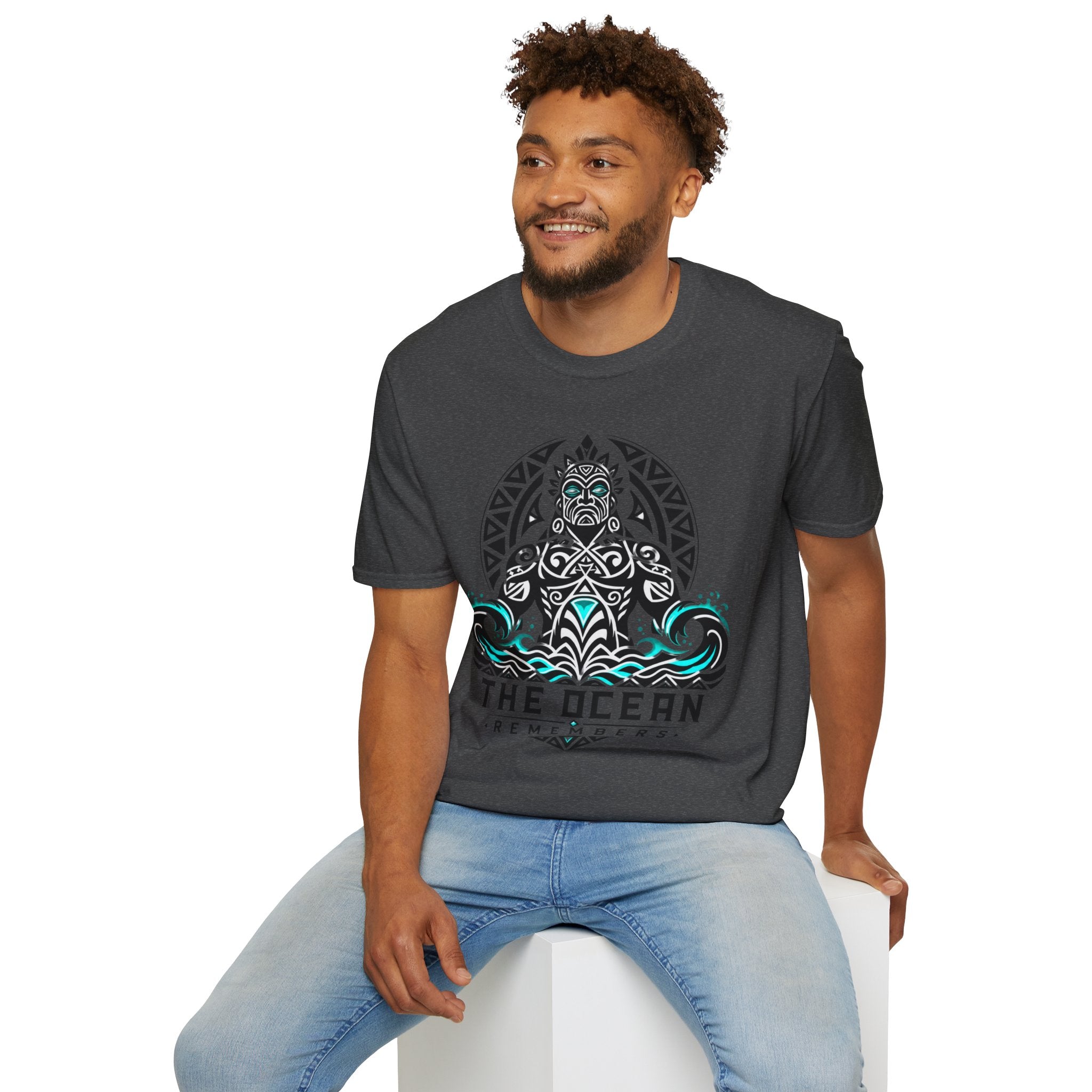 T-Shirt — The Ocean Remembers Tribal Wave Graphic