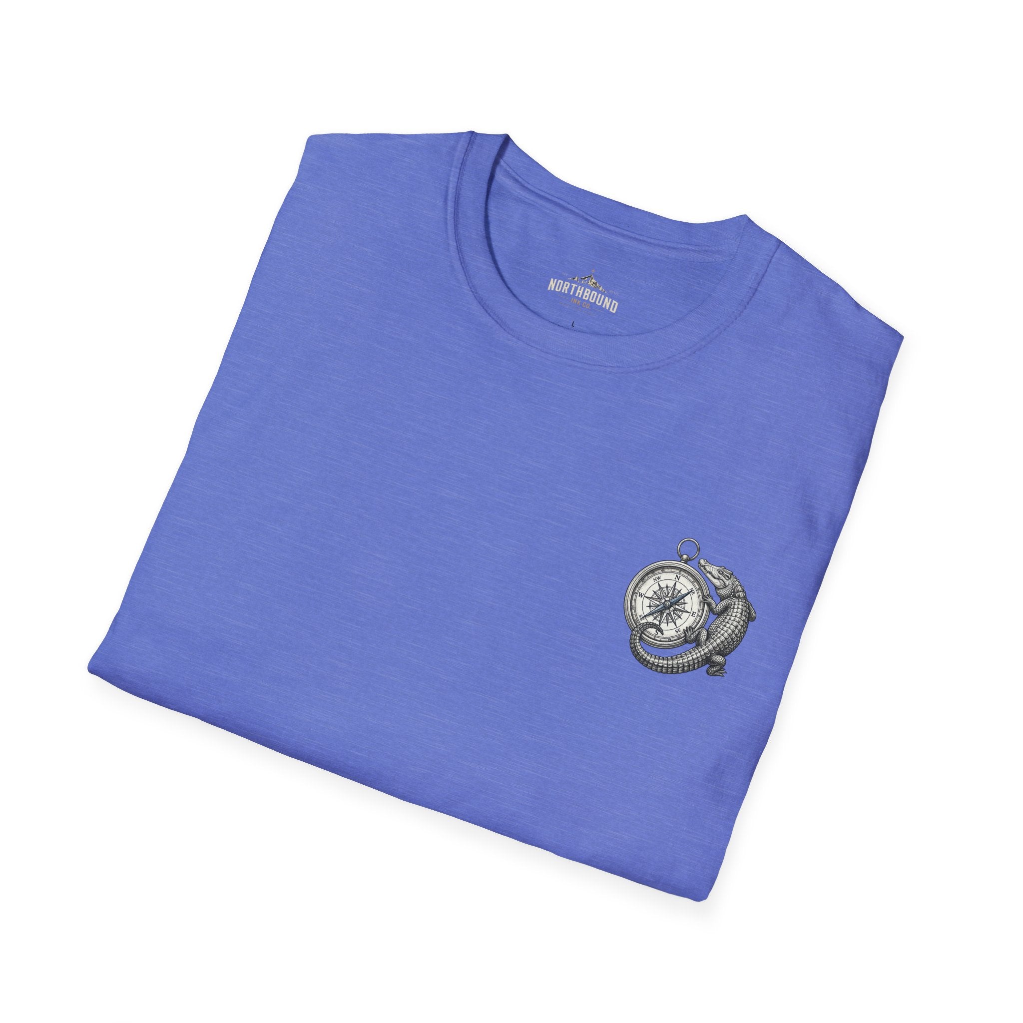 Crocodile & Compass T‑Shirt — Nautical Adventure Graphic Tee