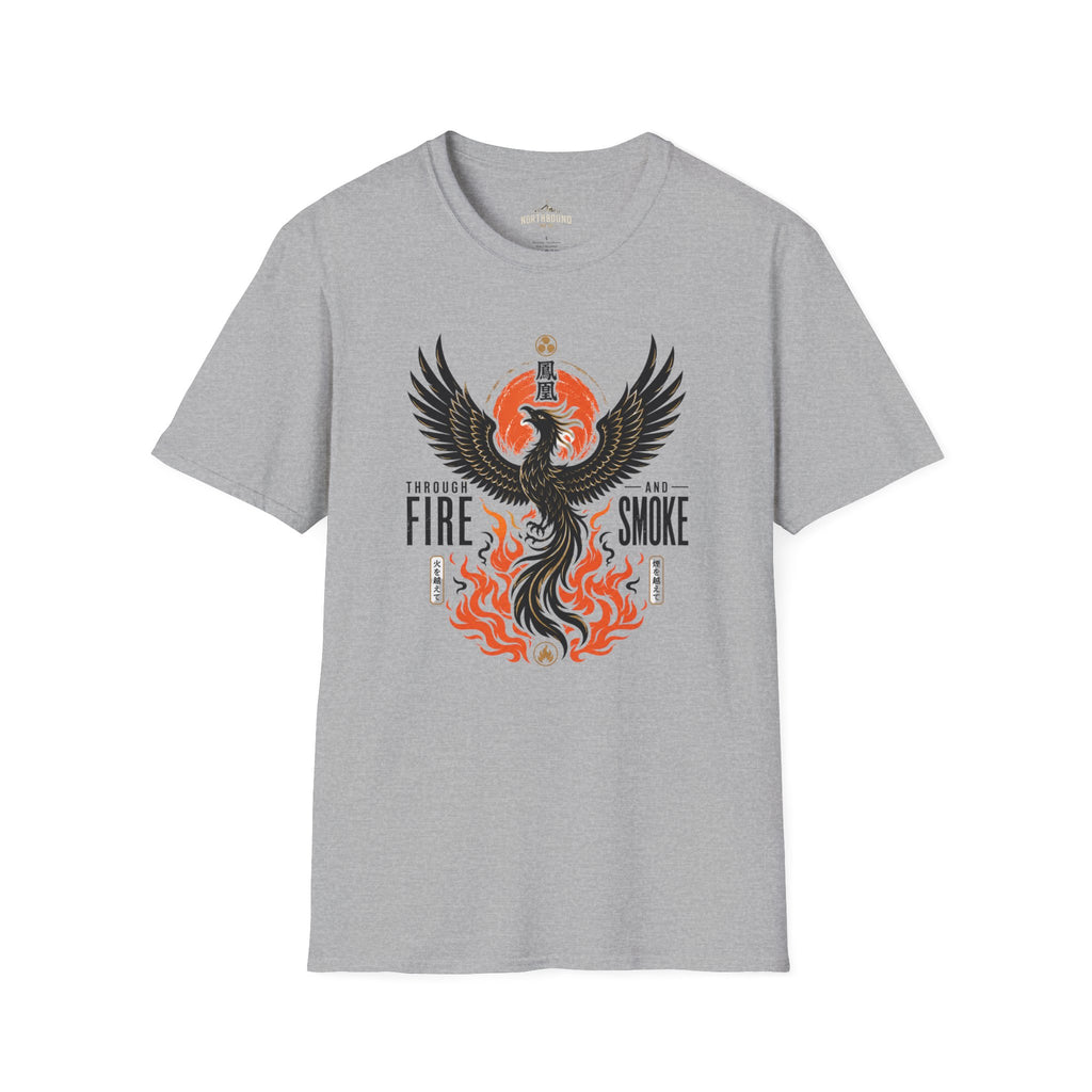 Phoenix Graphic T-Shirt — "Through Fire and Smoke" Inspirational Tee