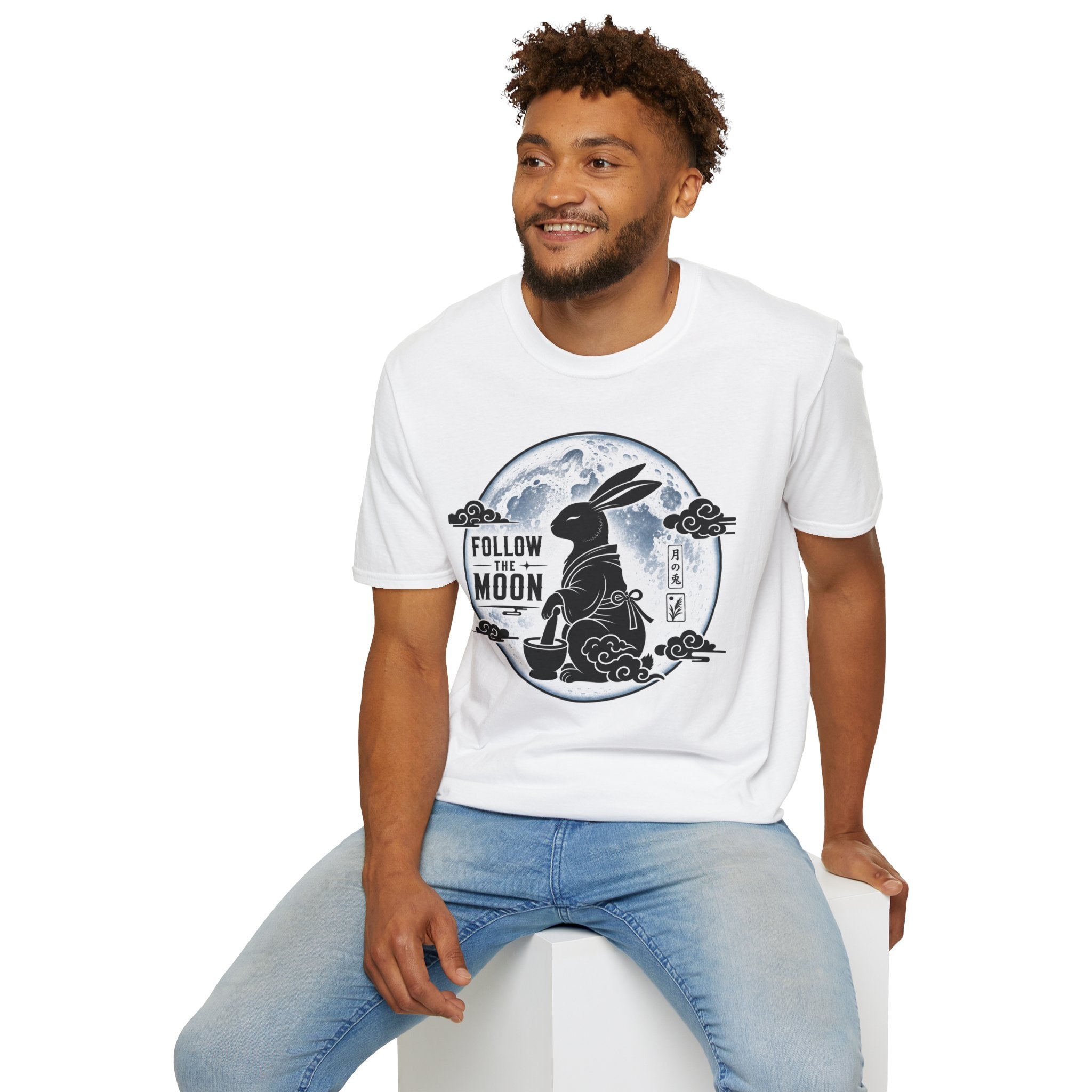 Follow the Moon Rabbit T-Shirt — Lunar Bunny Graphic Tee