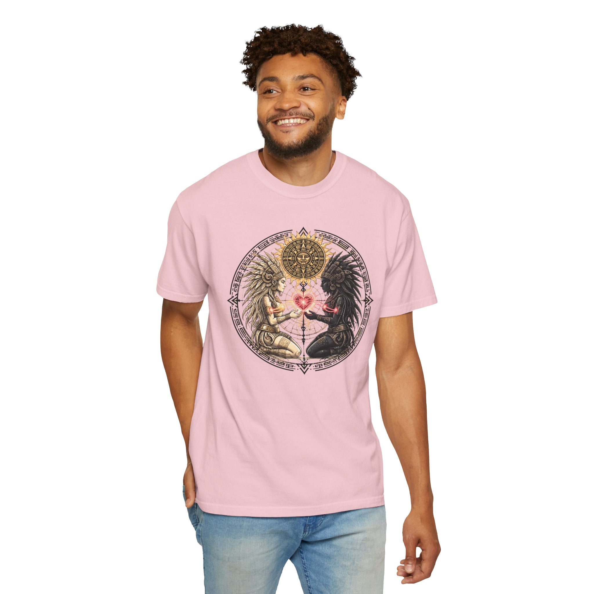 Angel & Demon Heart T-Shirt — Gothic Spiritual Love Illustration