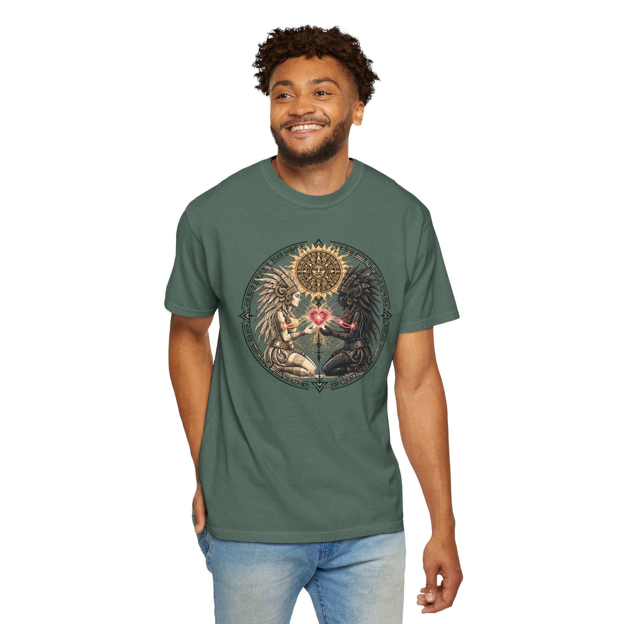 Angel & Demon Heart T-Shirt — Gothic Spiritual Love Illustration