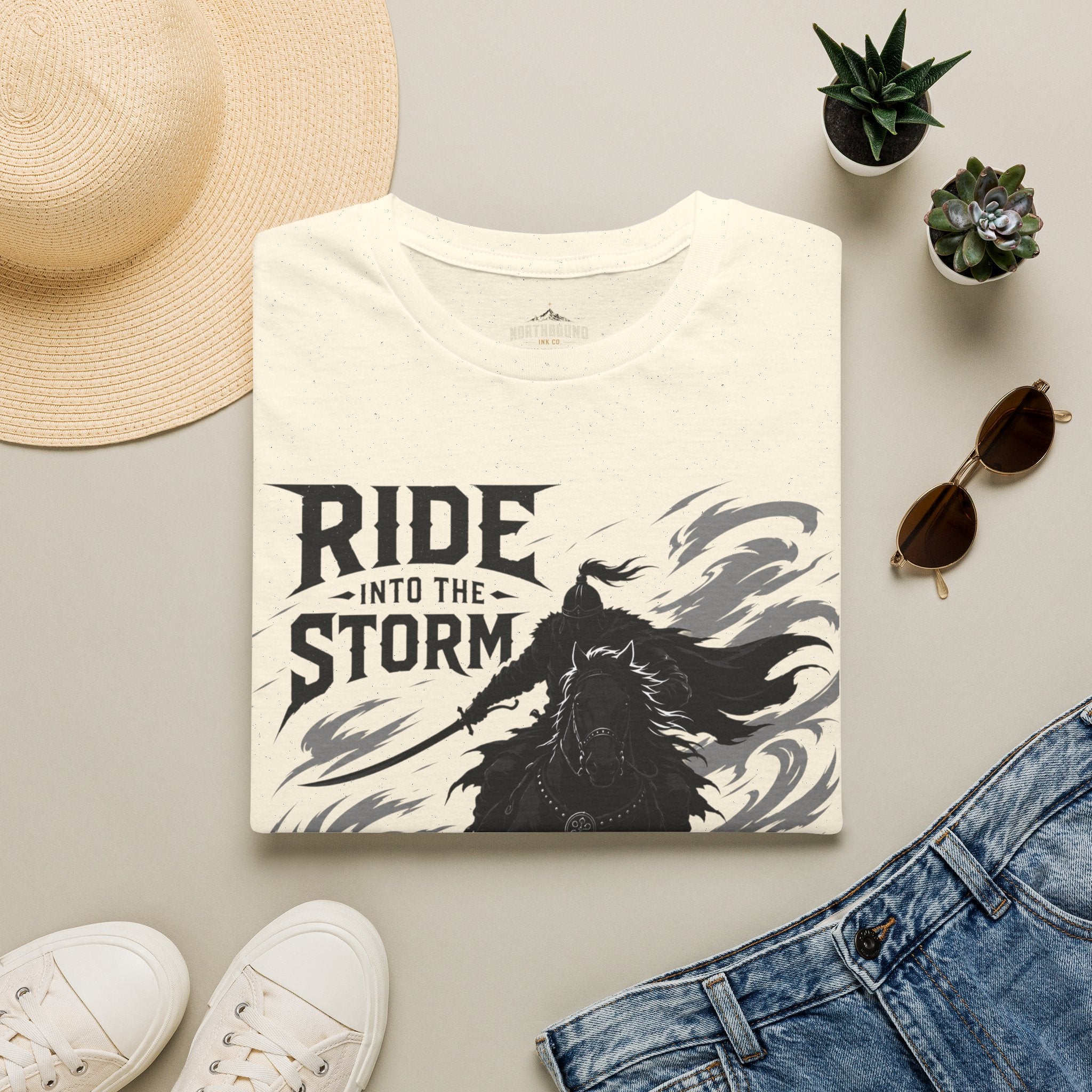 Ride Into The Storm T-Shirt — Dark Rider Graphic Tee