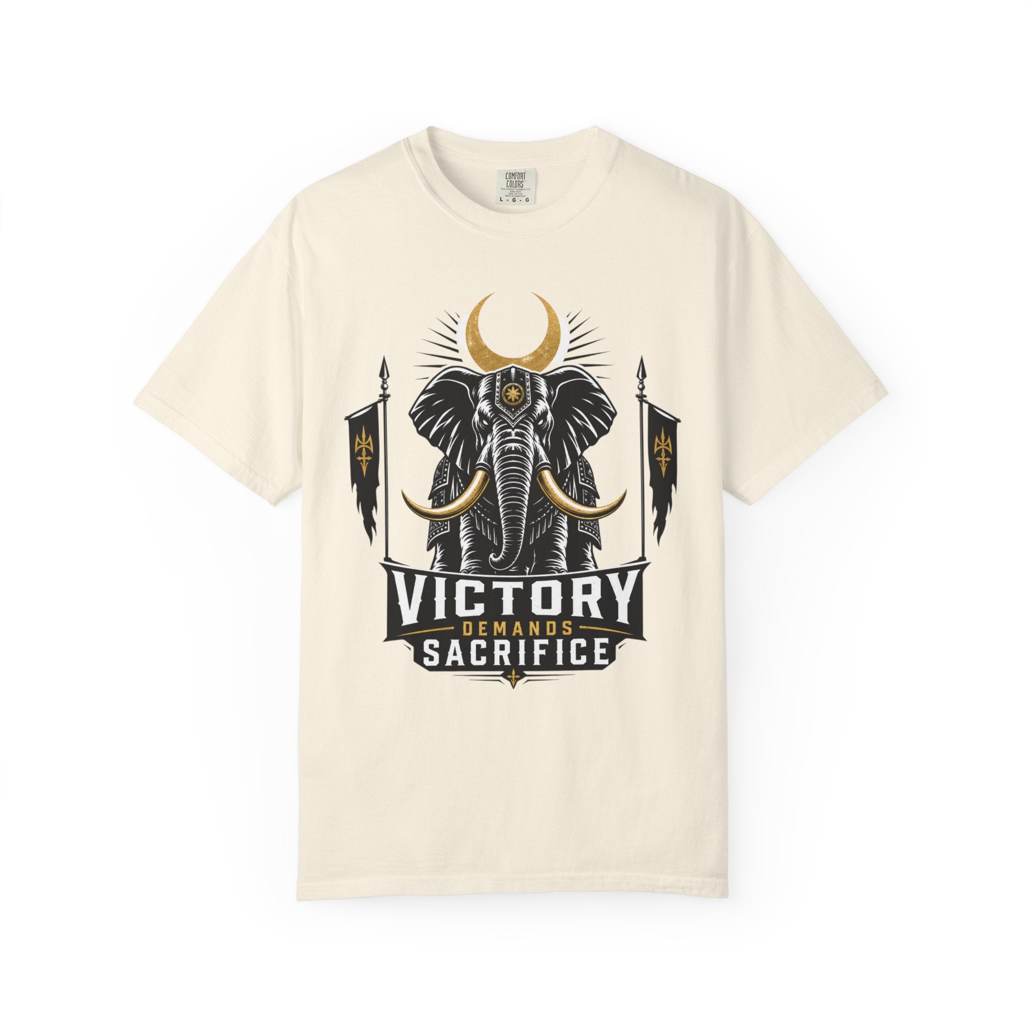 Victory & Sacrifice Elephant T-Shirt — Graphic Warrior Tee
