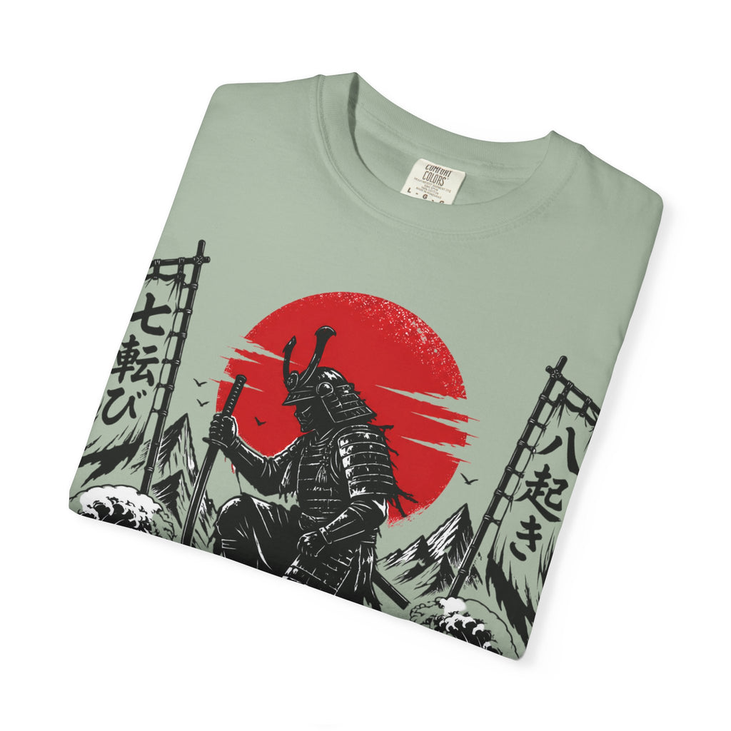 Samurai Rising Graphic T-Shirt — "Fall Seven Times, Rise Eight"