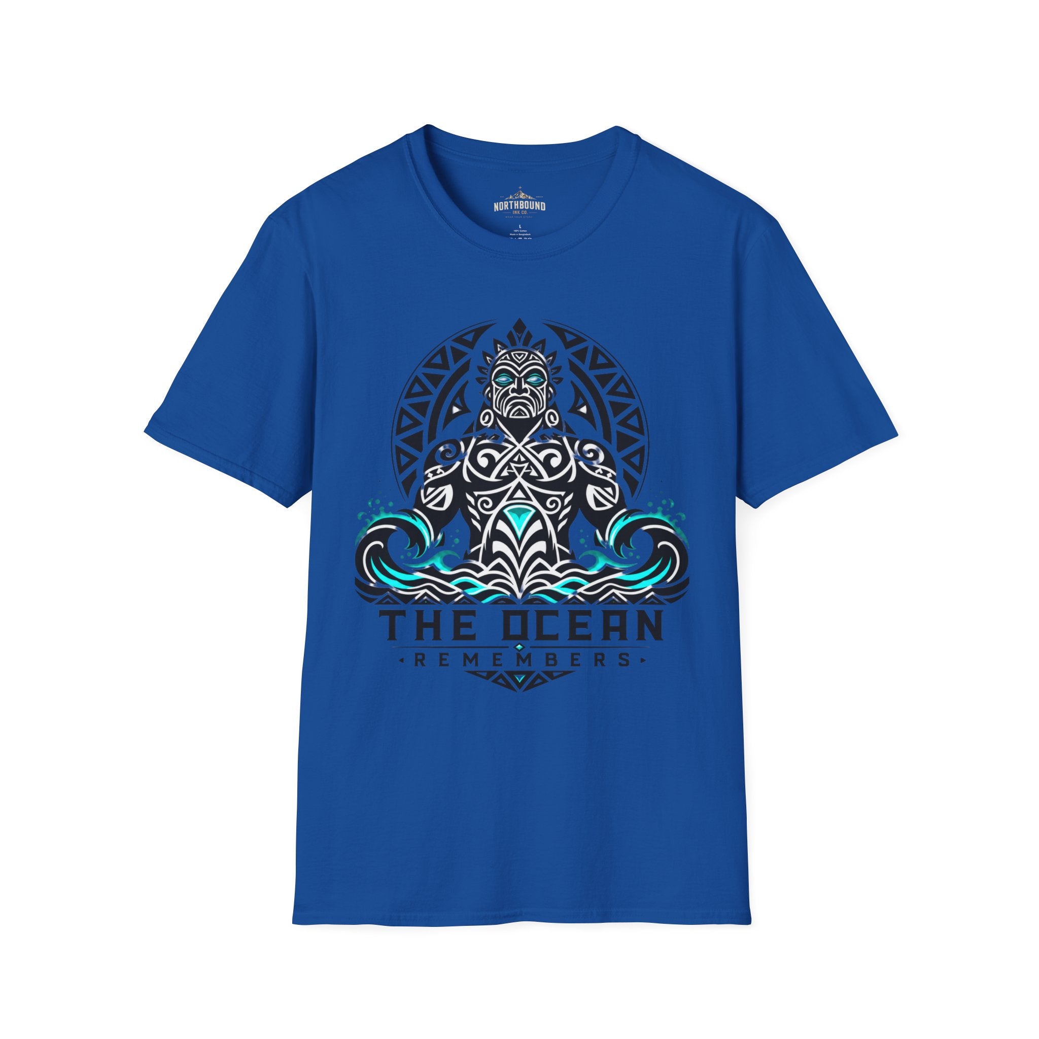 T-Shirt — The Ocean Remembers Tribal Wave Graphic