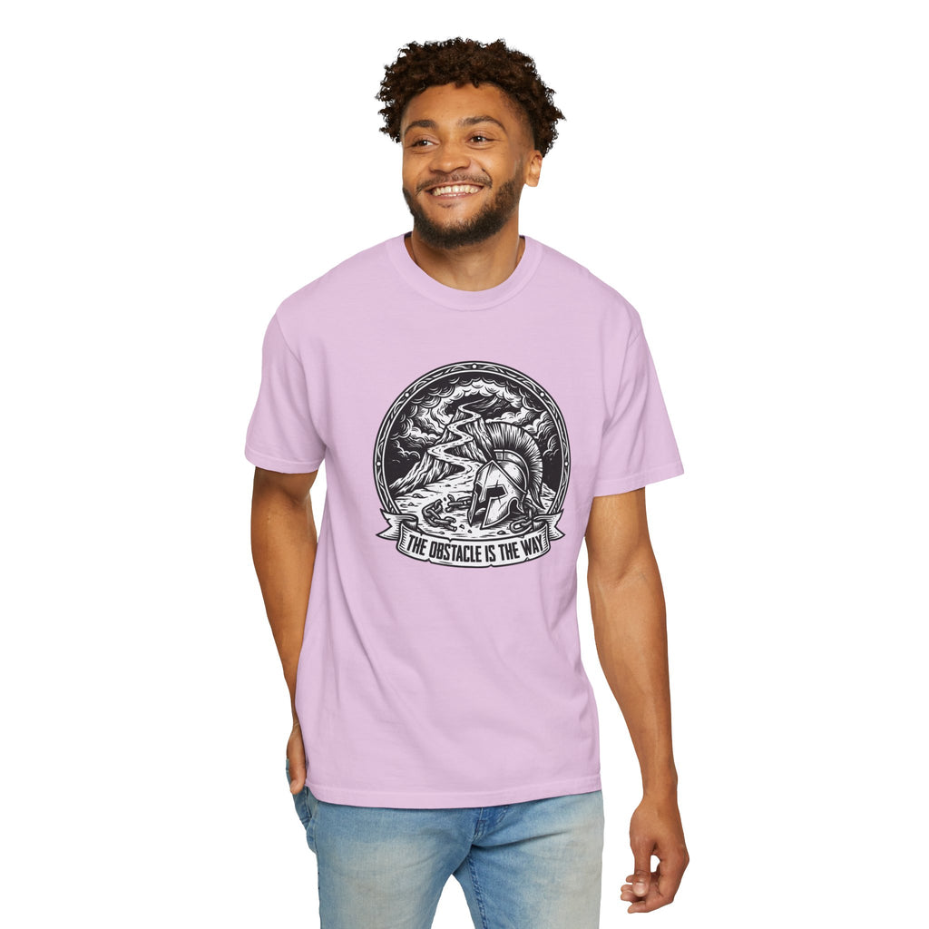 T-Shirt — 'The Obstacle Is The Way' Spartan Helmet Graphic Tee