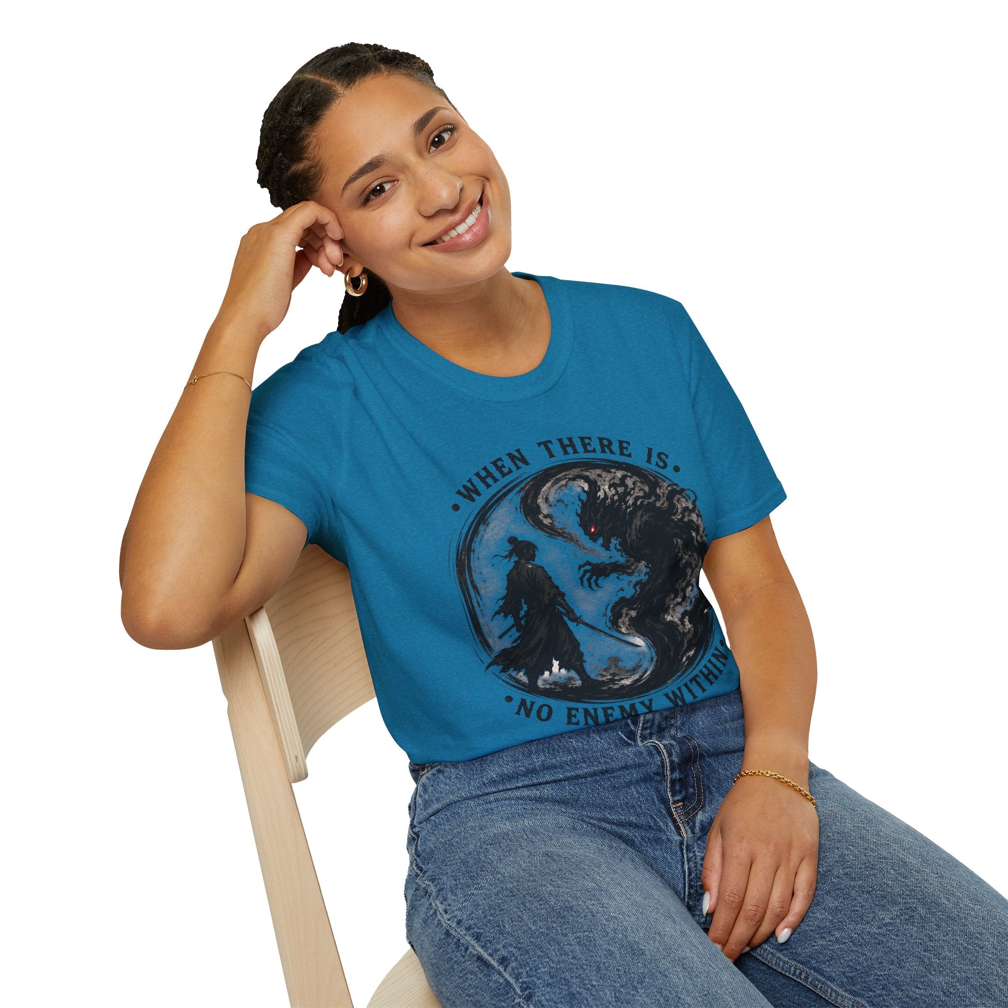 Warrior Yin Yang T-Shirt — "When There Is No Enemy Within" Inspirational Graphic Tee
