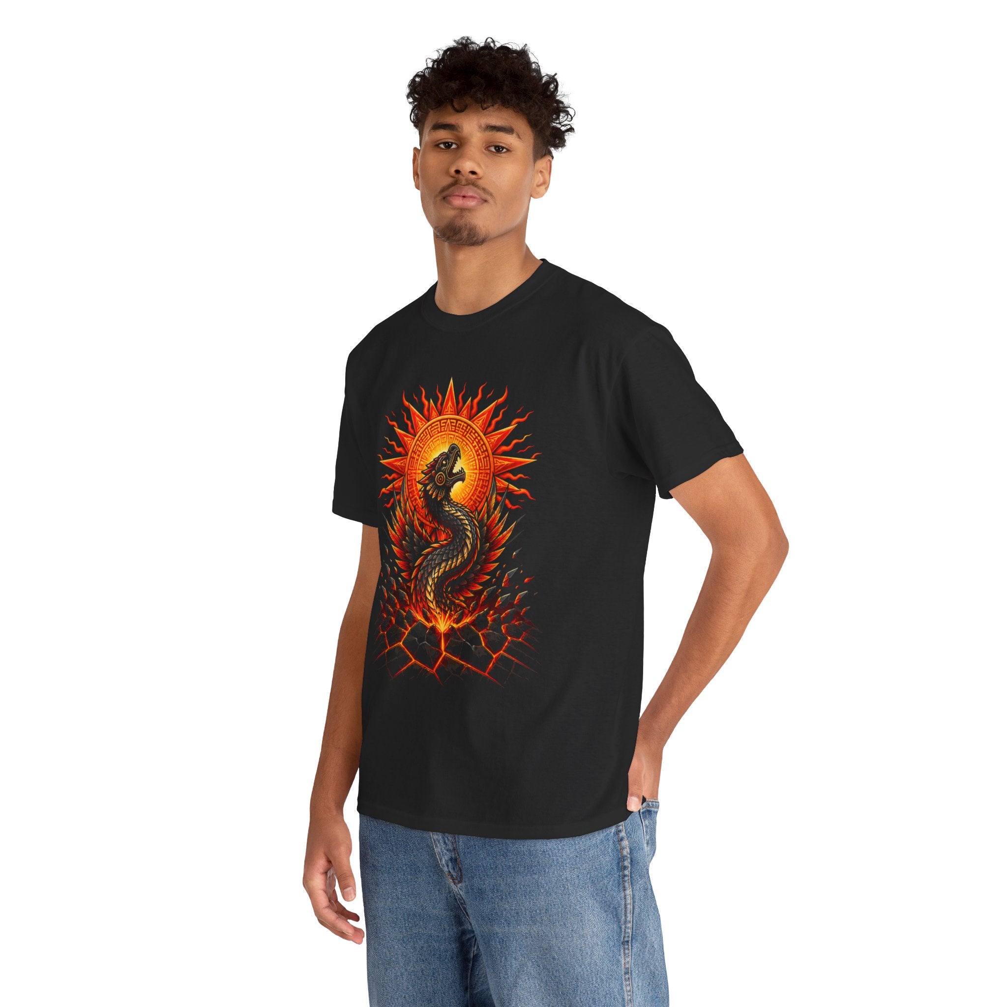 Dragon Sun Tee — Fiery Oriental Dragon Graphic T-Shirt