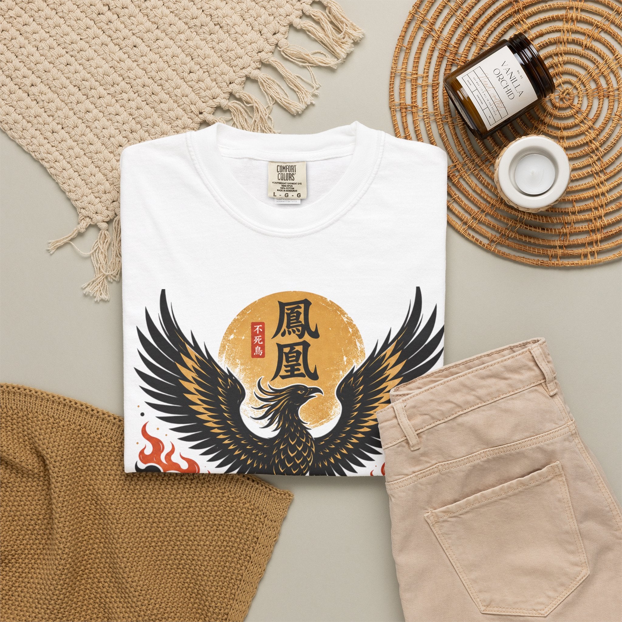 Phoenix Graphic T-Shirt — "Through Fire and Smoke" Inspirational Tee