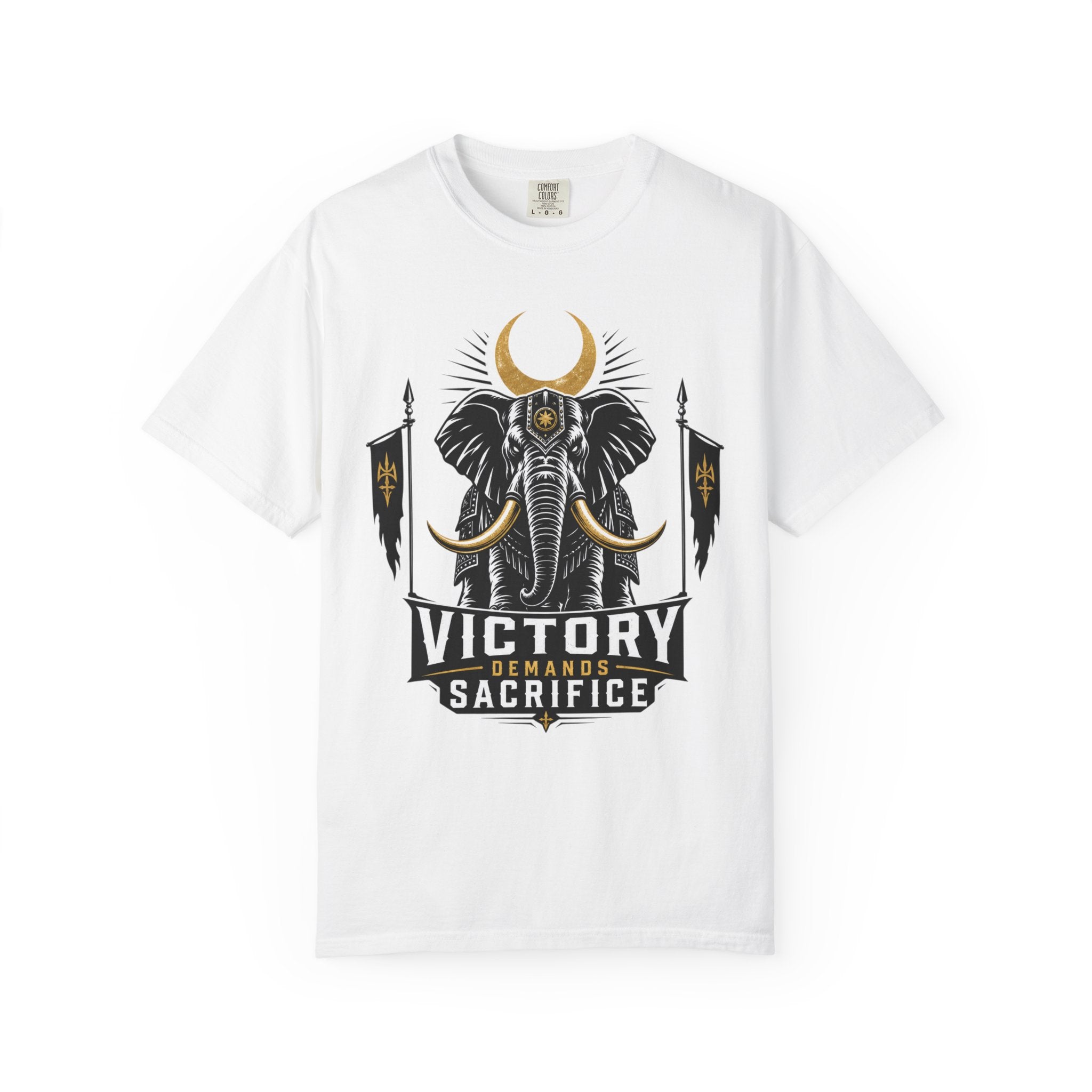 Victory & Sacrifice Elephant T-Shirt — Graphic Warrior Tee