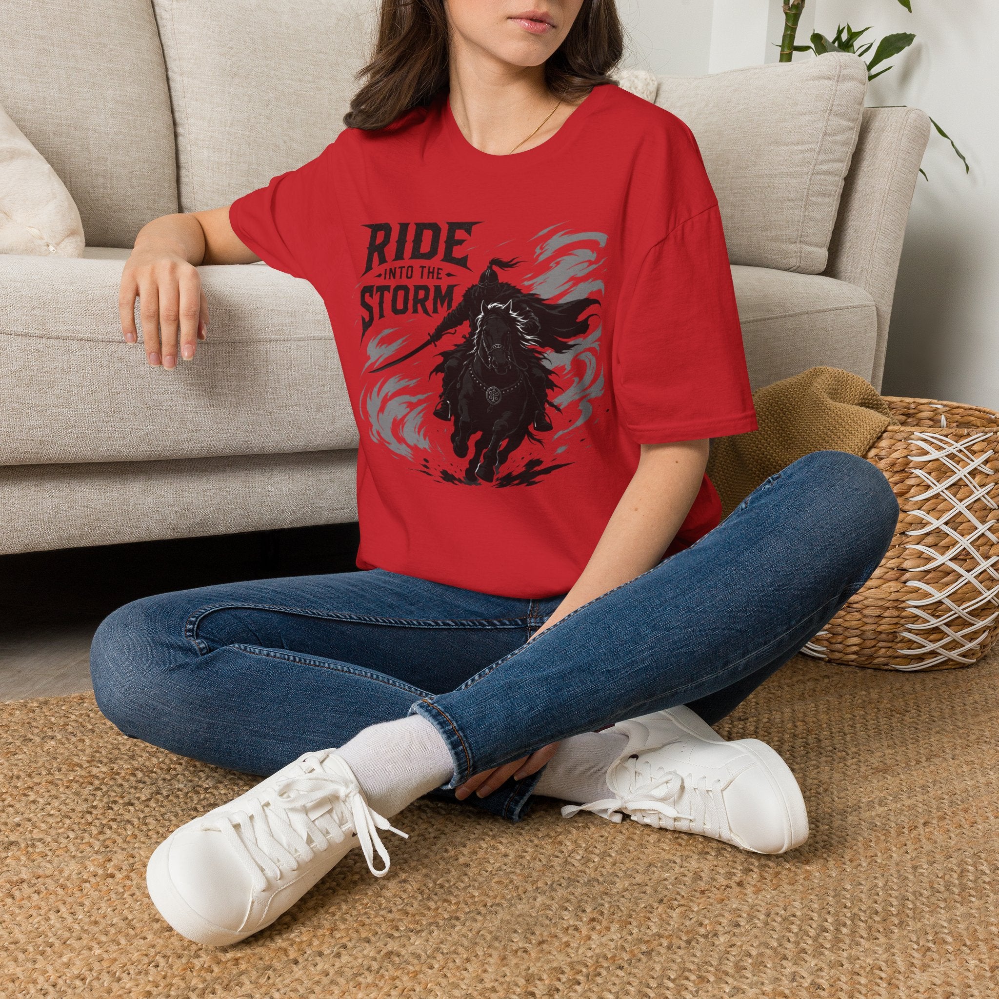 Ride Into The Storm T-Shirt — Dark Rider Graphic Tee