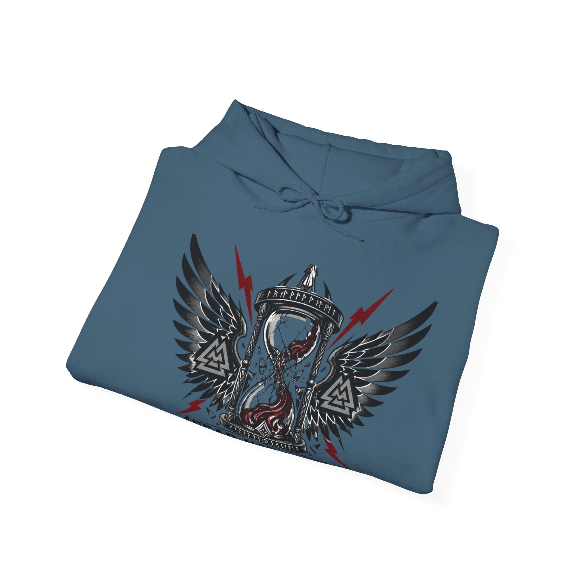 Fear Not Death Hourglass Wings Hoodie — Gothic Inspirational Pullover