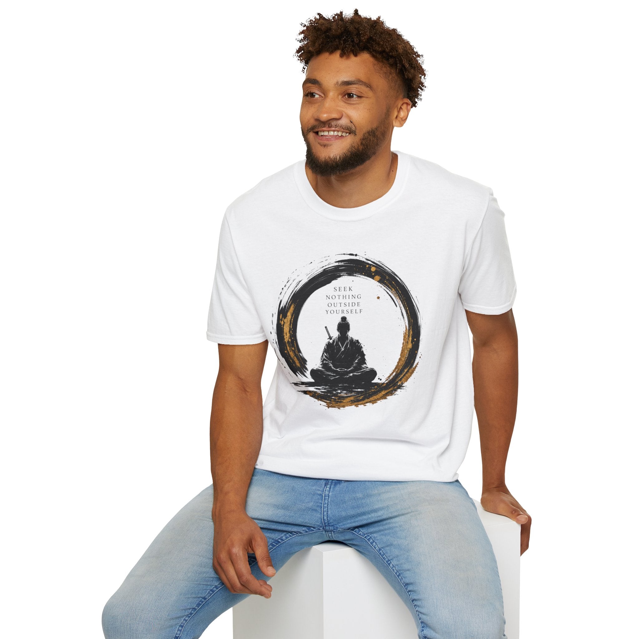 Zen Buddha T‑Shirt — "Seek Nothing Outside Yourself" Meditation Tee
