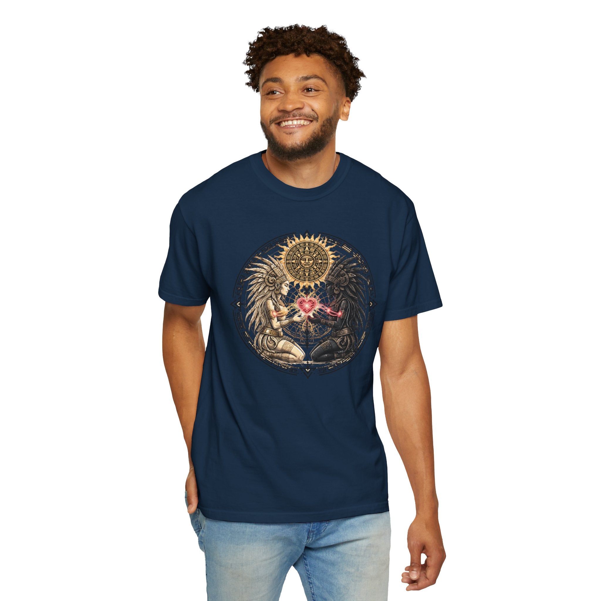 Angel & Demon Heart T-Shirt — Gothic Spiritual Love Illustration
