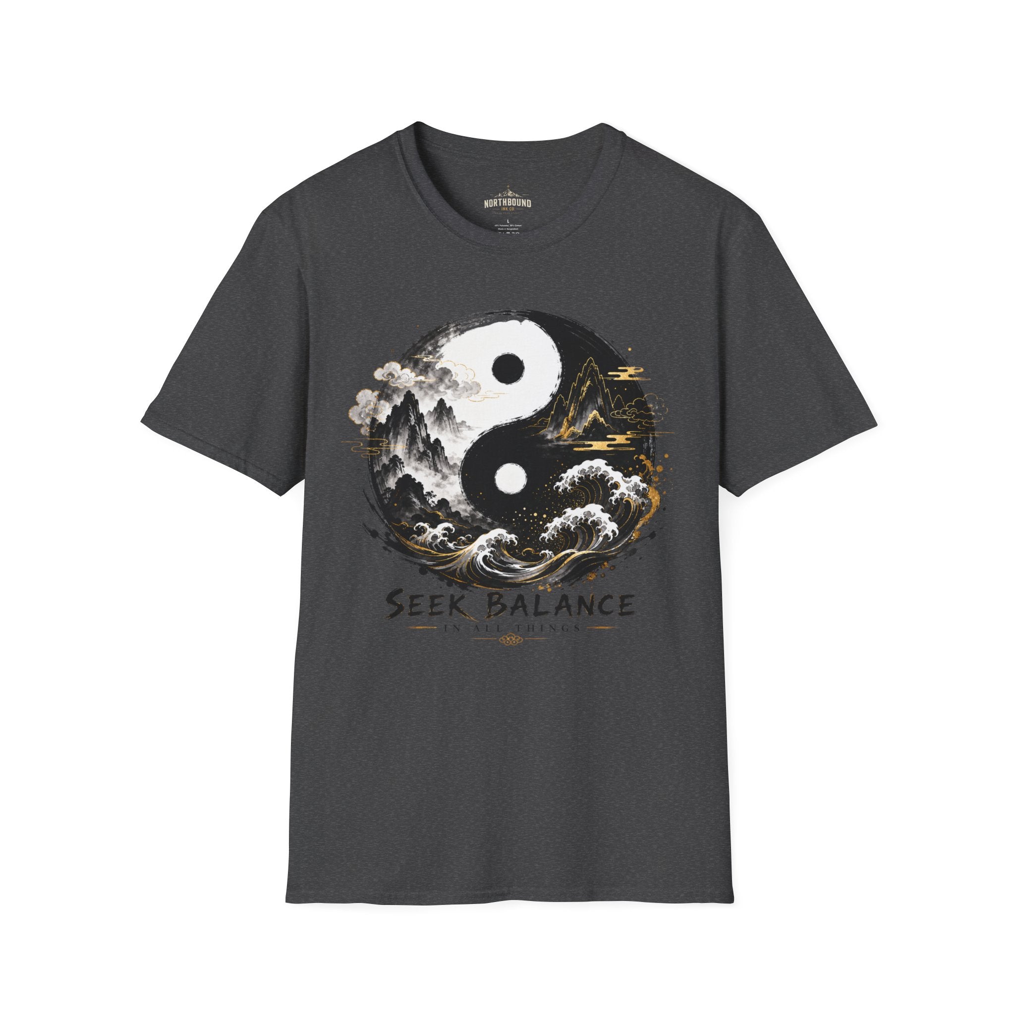 Yin Yang 'Seek Balance' Graphic T-Shirt