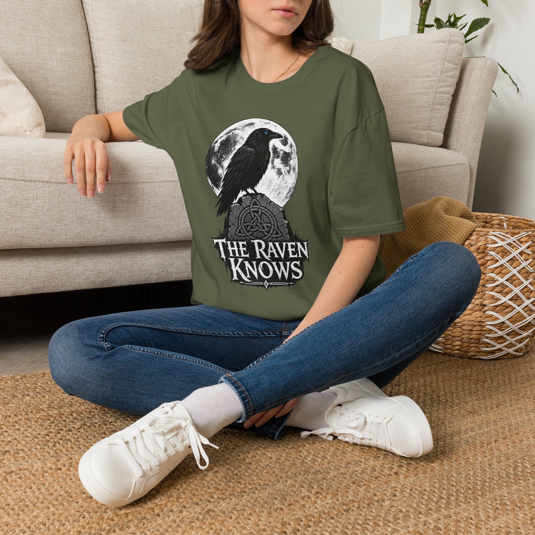 The Raven Knows T-Shirt — Gothic Moon Raven Tee