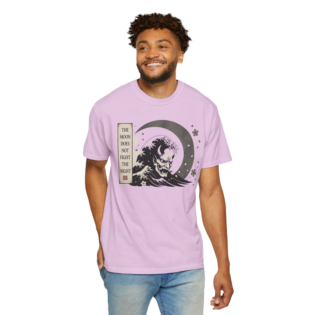 Moon Does Not Frighten Night T-Shirt — Japanese Wave Demon Graphic Tee