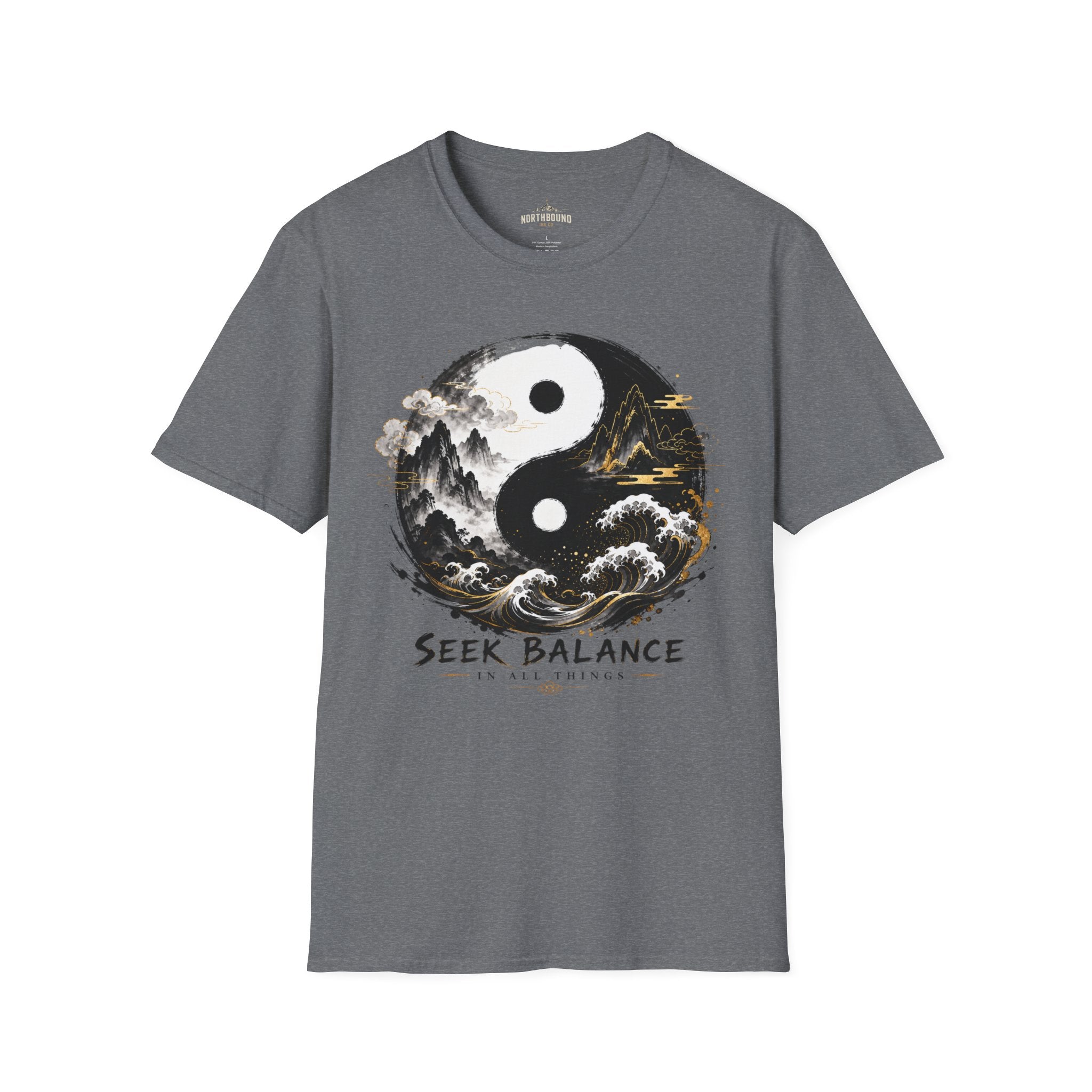 Yin Yang 'Seek Balance' Graphic T-Shirt