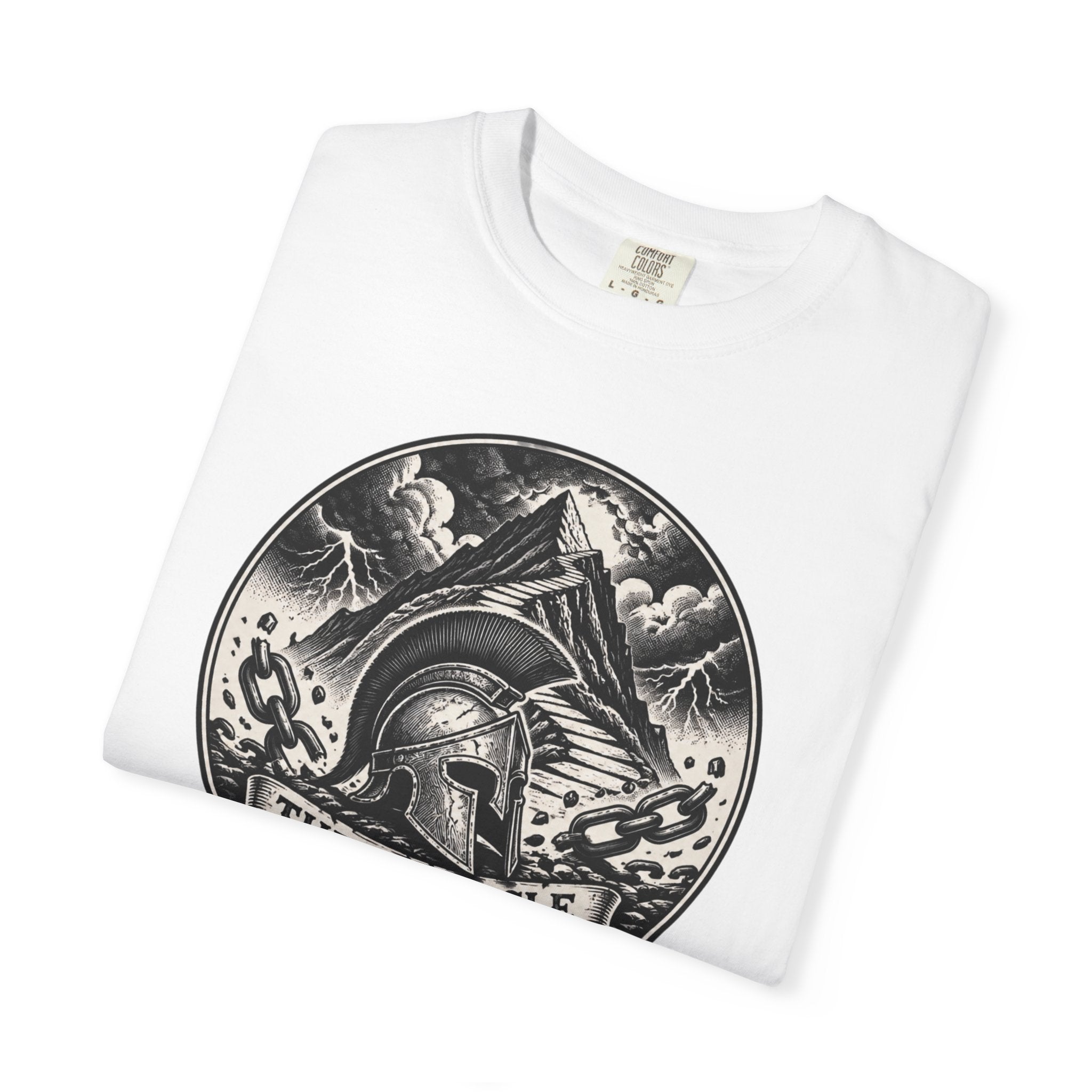 Spartan Helmet T‑Shirt — "The Obstacle Is The Way" Motivational Tee
