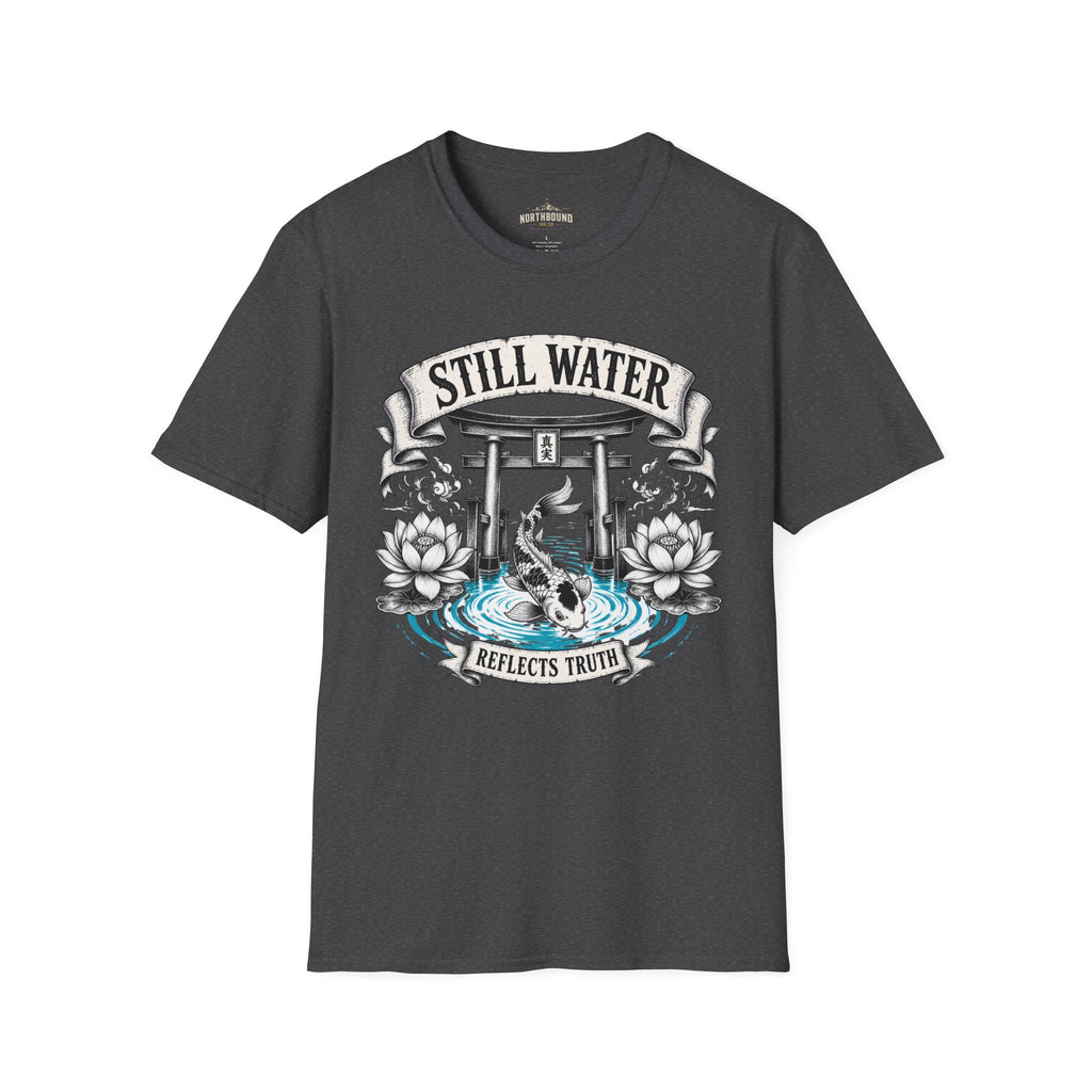 Still Water T-Shirt — Tranquil Koi & Torii Graphic Tee