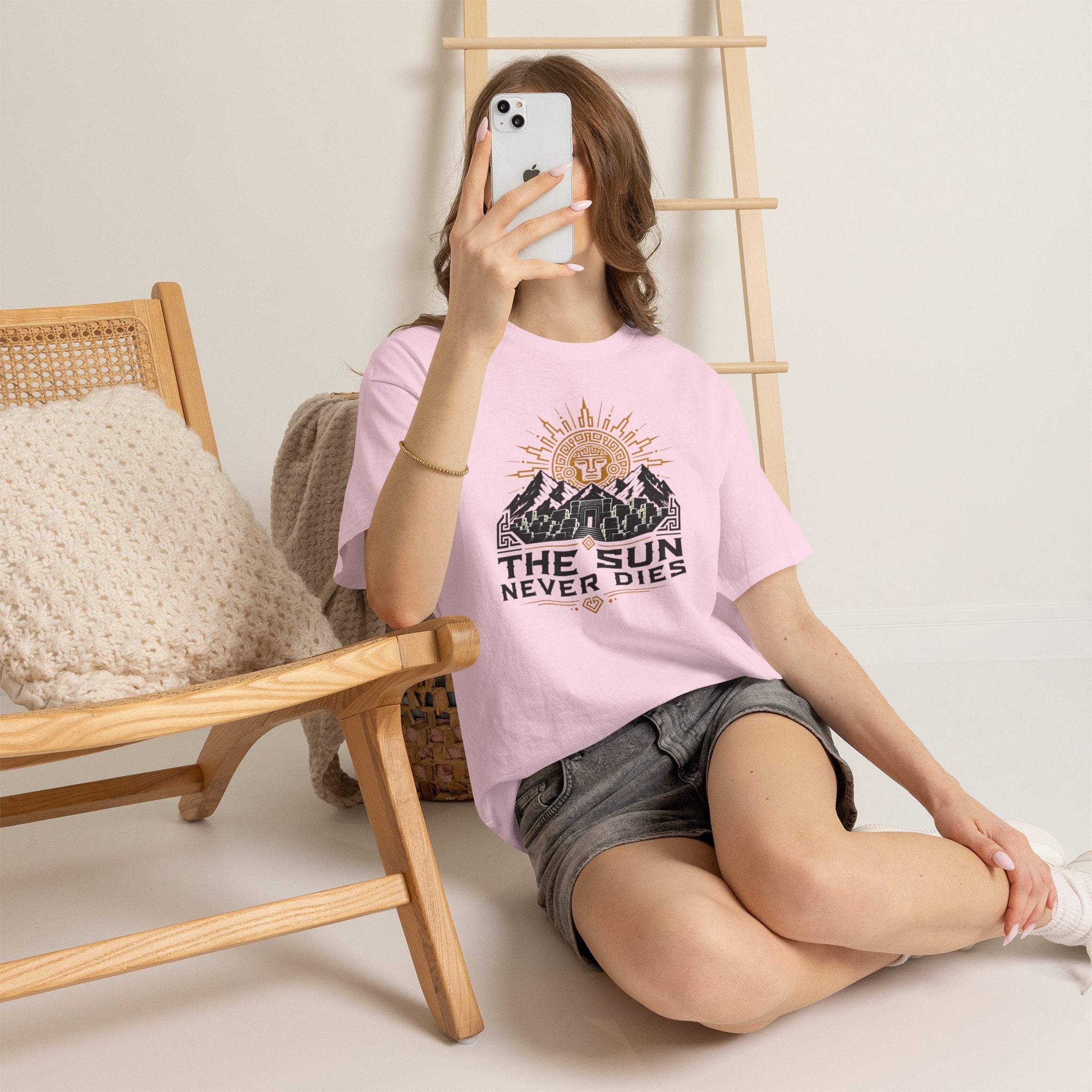 Sun Never Dies T-Shirt — Retro Mountain Adventure Tee