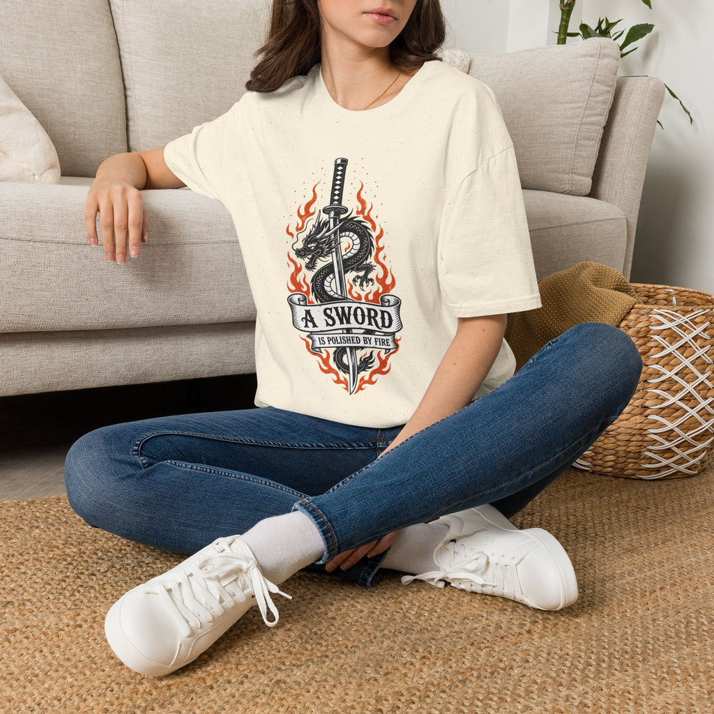 T-Shirt — 'A Sword Is Harder To Forgive' Dragon & Katana Graphic Tee
