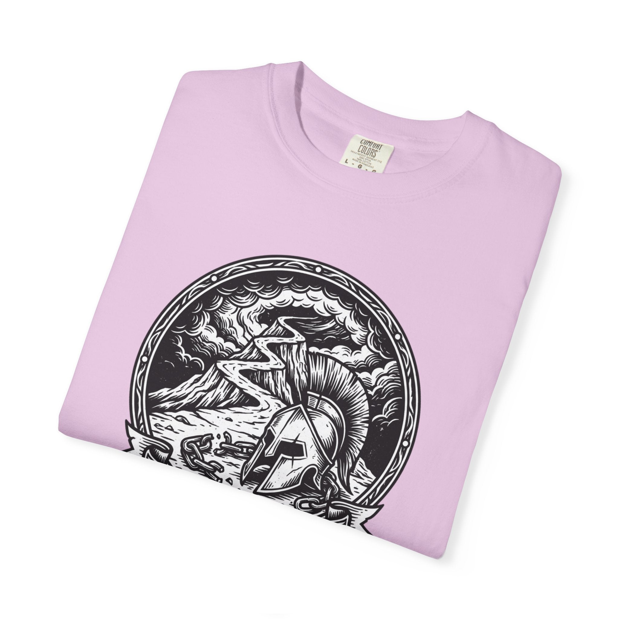 T-Shirt — 'The Obstacle Is The Way' Spartan Helmet Graphic Tee