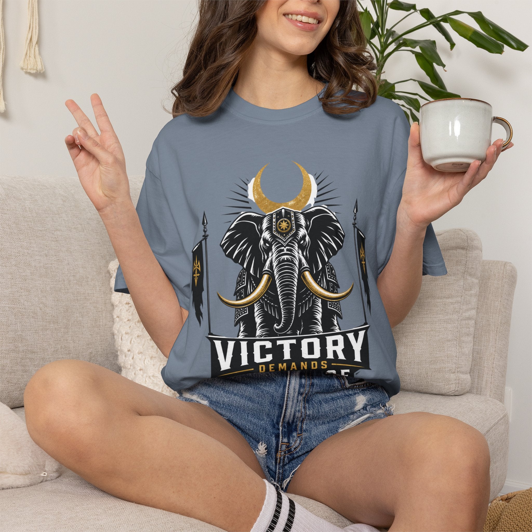 Victory & Sacrifice Elephant T-Shirt — Graphic Warrior Tee