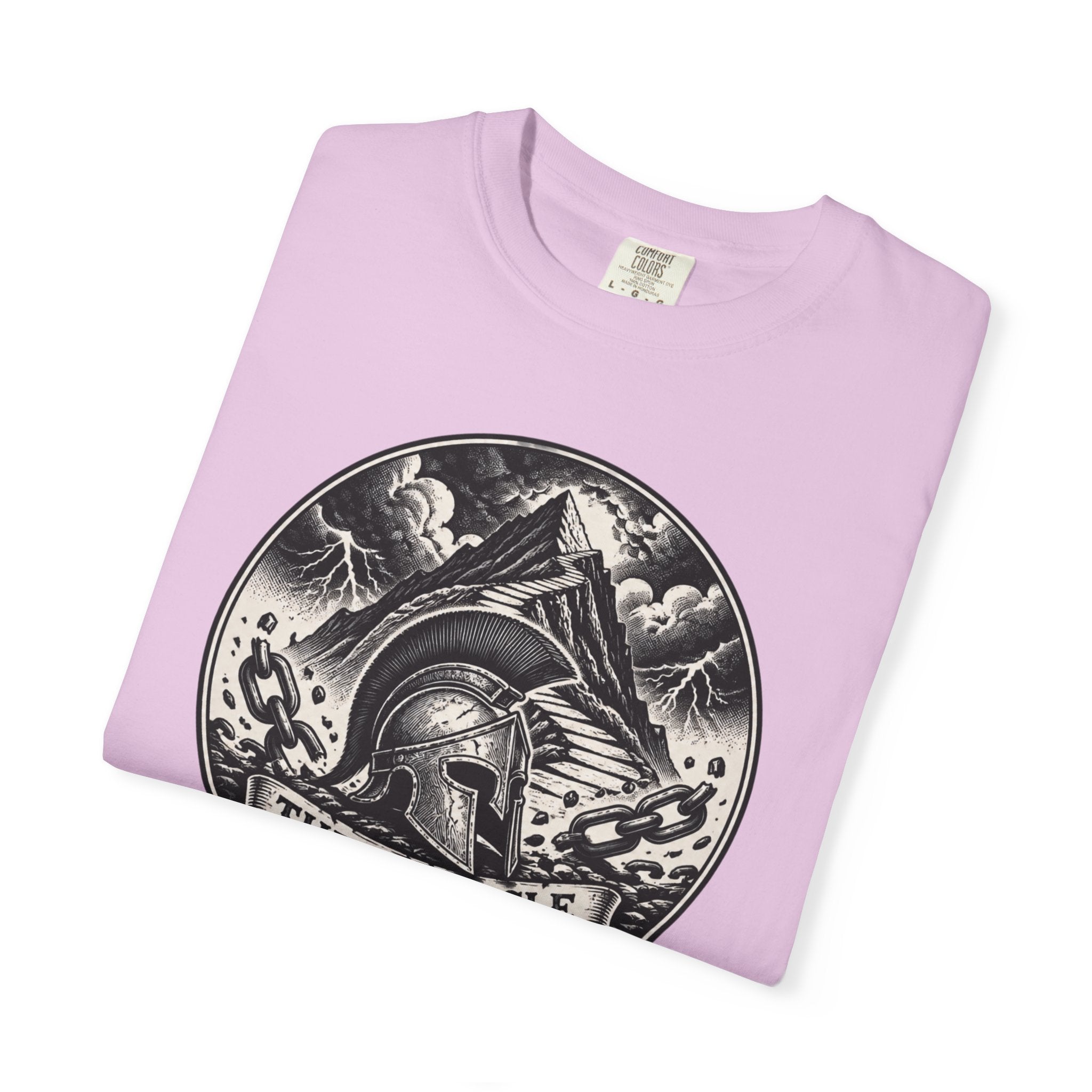 Spartan Helmet T‑Shirt — "The Obstacle Is The Way" Motivational Tee