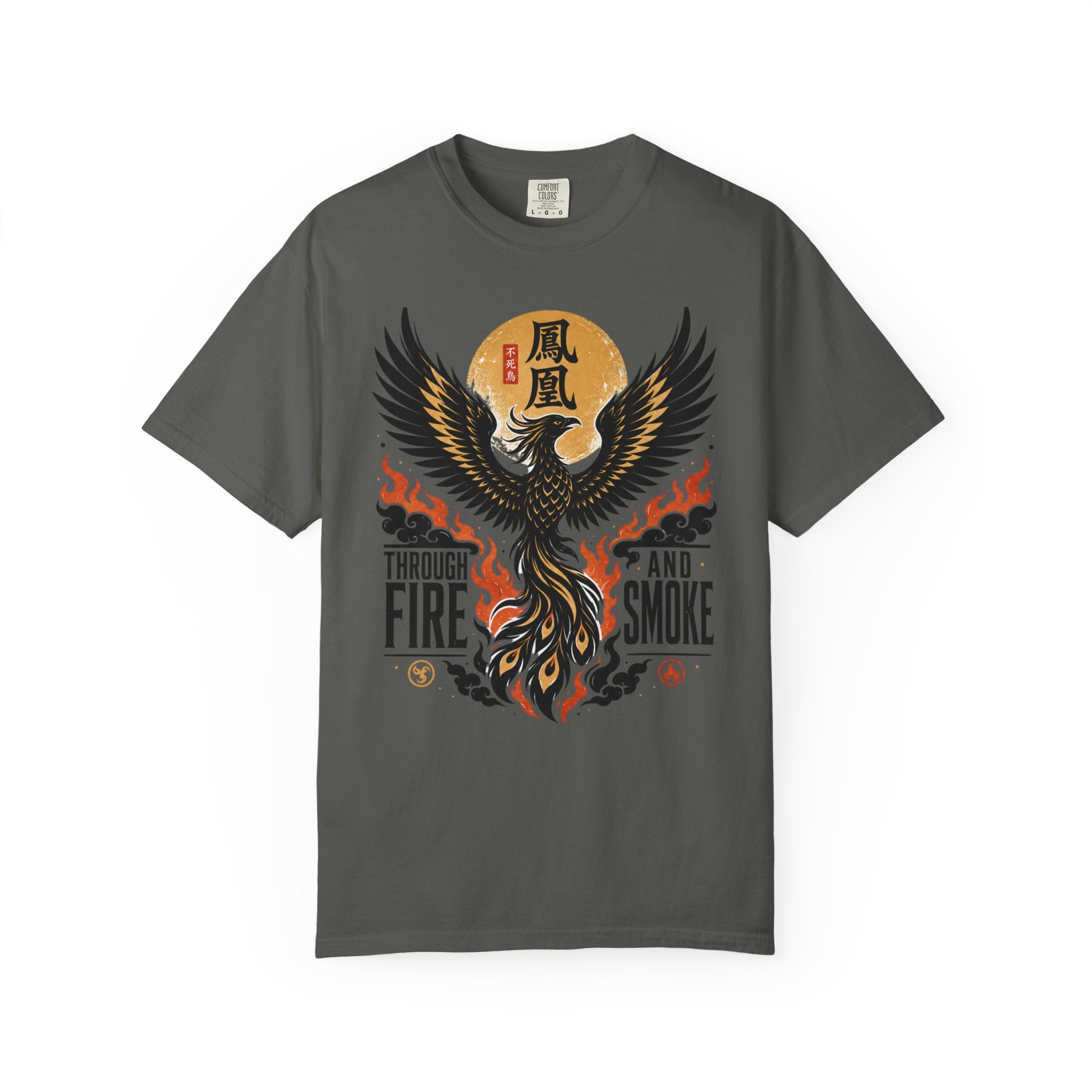 Phoenix Graphic T-Shirt — "Through Fire and Smoke" Inspirational Tee