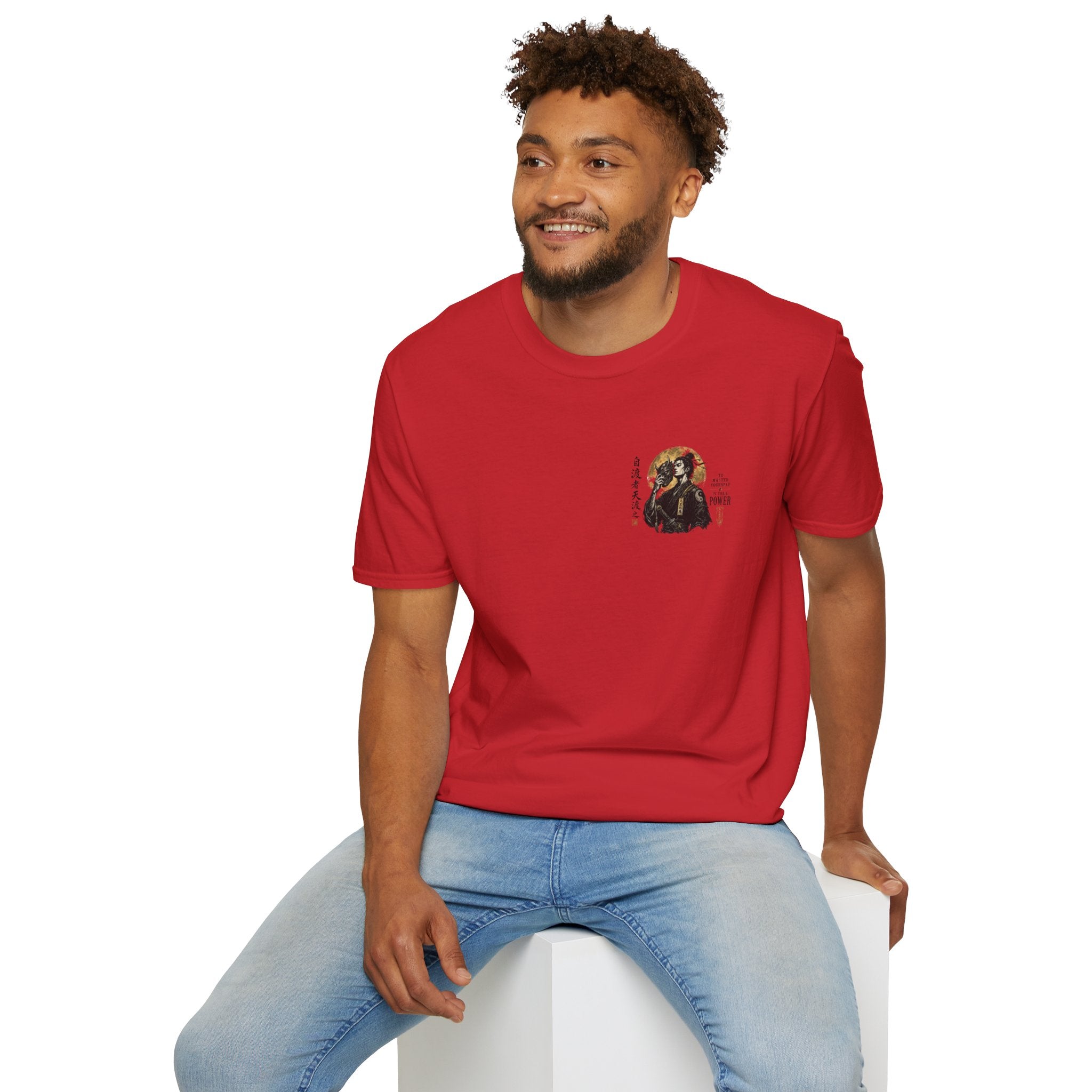 Samurai Portrait T-Shirt — Vintage Japanese Ink Art Tee
