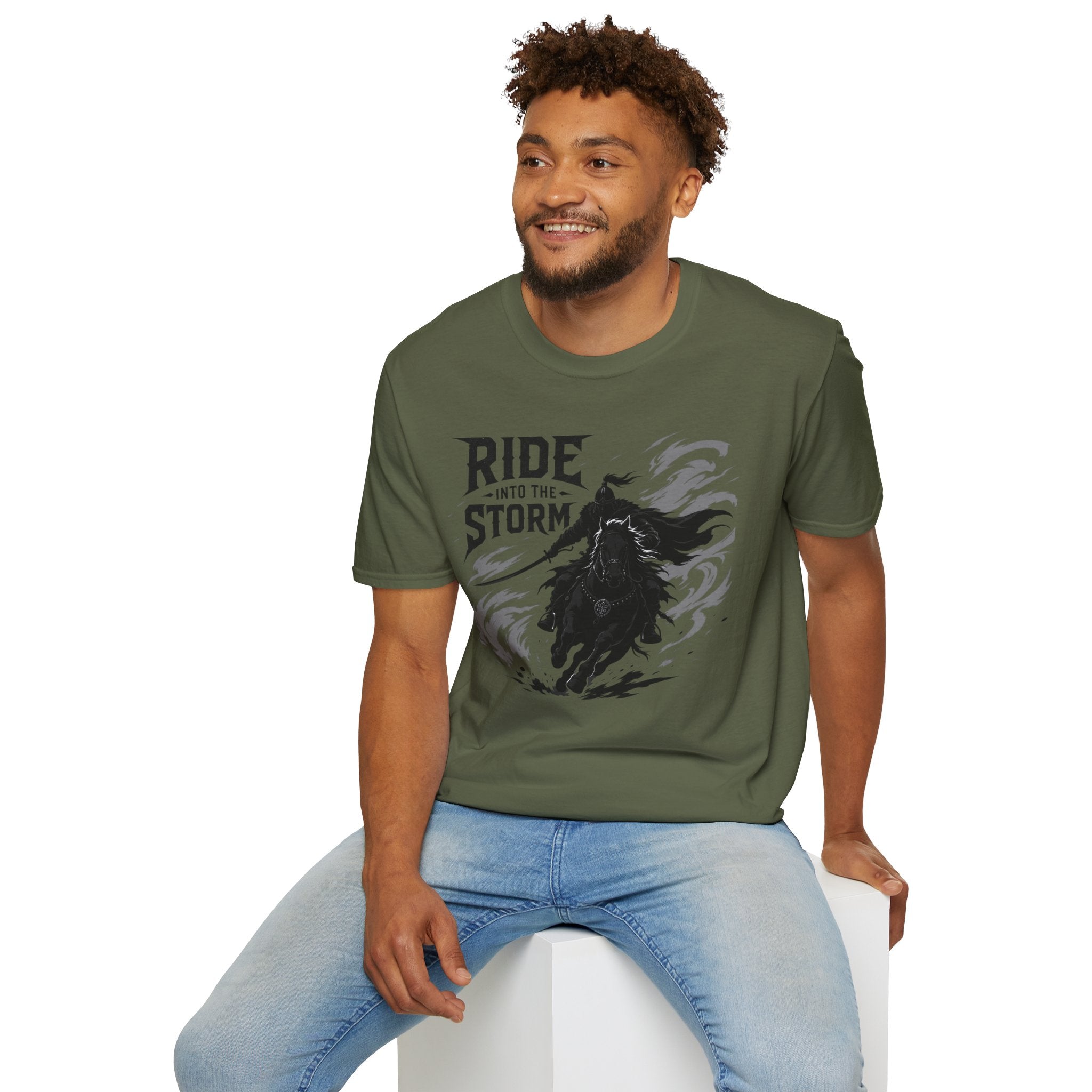 Ride Into The Storm T-Shirt — Dark Rider Graphic Tee